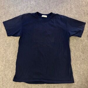 Vintage Sachers Blank Navy Blue Single Stitch T Shirt Adult XL